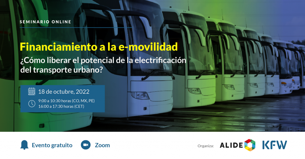 Anuncio del webinar Electromovilidad con KfW